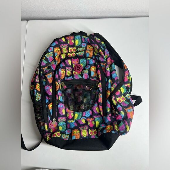 Double Dutch Club Backpack Owls Black Pink OS - Picture 4 of 9